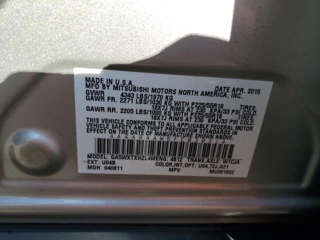 Photo 9 VIN: 4A4AR4AW5FE030314 - MITSUBISHI OUTLANDER 