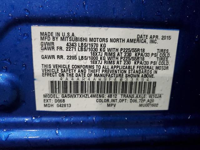 Photo 13 VIN: 4A4AR4AW9FE033894 - MITSUBISHI OUTLANDER 