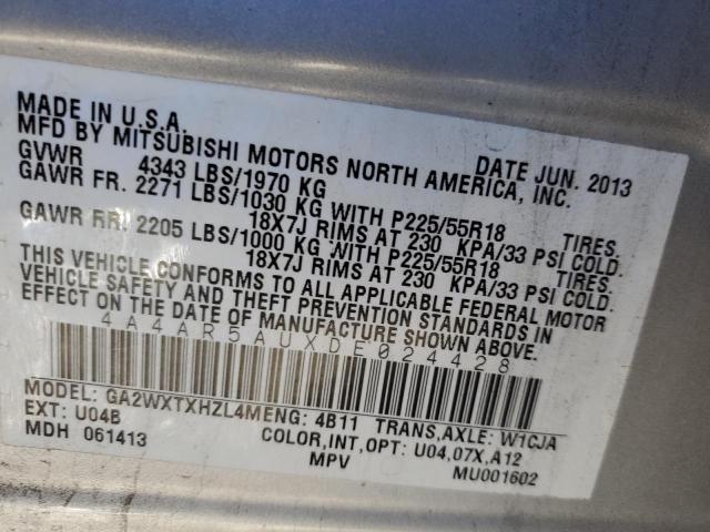 Photo 9 VIN: 4A4AR5AUXDE024428 - MITSUBISHI OUTLANDER 