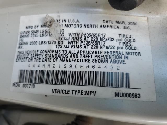 Photo 12 VIN: 4A4MM21S96E064432 - MITSUBISHI ENDEAVOR L 