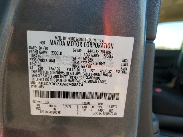 Photo 12 VIN: 4F2CY0C7XAKM08574 - MAZDA TRIBUTE I 