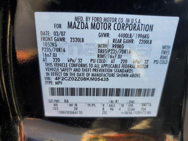 Photo 11 VIN: 4F2CZ02Z08KM05435 - MAZDA TRIBUTE 