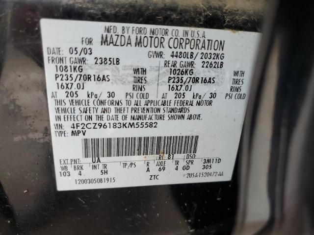 Photo 12 VIN: 4F2CZ96183KM55582 - MAZDA TRIBUTE 