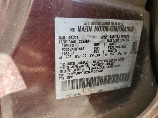 Photo 11 VIN: 4F2YU09152KM00940 - MAZDA TRIBUTE 