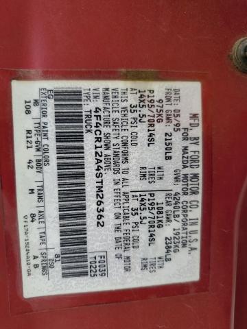 Photo 11 VIN: 4F4CR12A4STM26362 - MAZDA B2300 