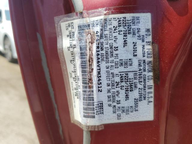 Photo 12 VIN: 4F4CR16A6VTM34512 - MAZDA B2300 