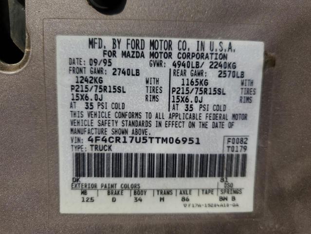 Photo 11 VIN: 4F4CR17U5TTM06951 - MAZDA B3000 CAB 