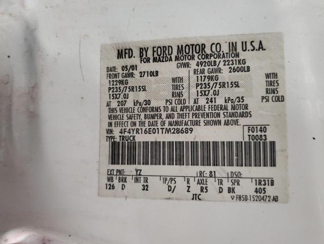 Photo 11 VIN: 4F4YR16E01TM28689 - MAZDA B4000 