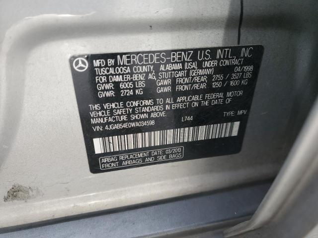 Photo 12 VIN: 4JGAB54E0WA034598 - MERCEDES-BENZ ML 320 