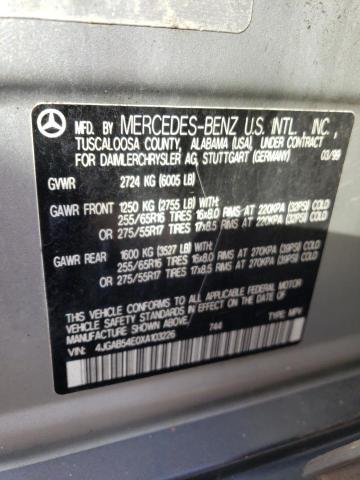 Photo 9 VIN: 4JGAB54E0XA103226 - MERCEDES-BENZ ML 320 