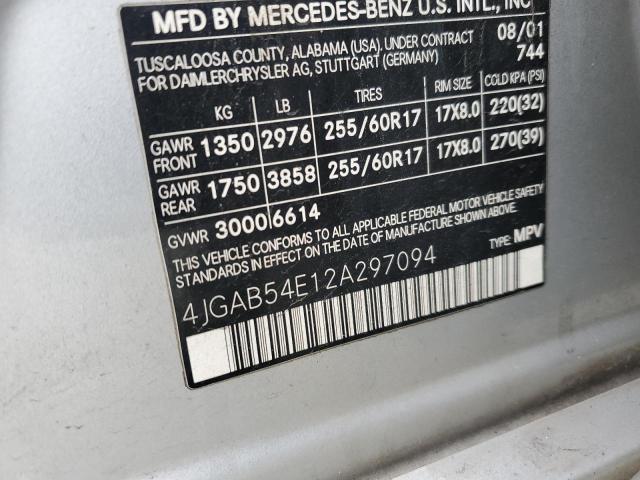 Photo 11 VIN: 4JGAB54E12A297094 - MERCEDES-BENZ M-CLASS 