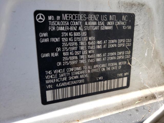 Photo 11 VIN: 4JGAB54E2XA070813 - MERCEDES-BENZ M-CLASS 