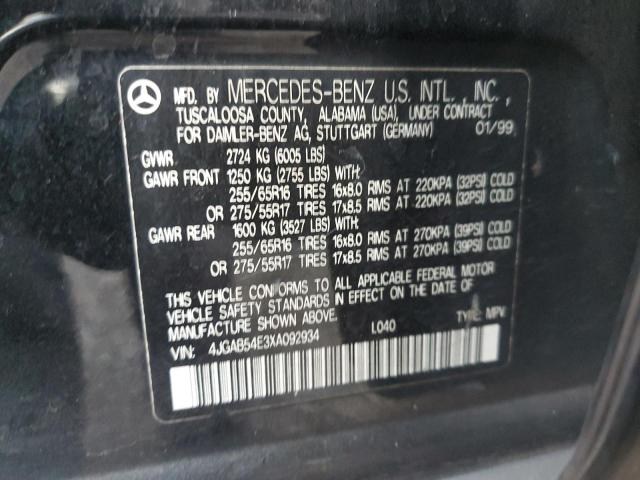 Photo 12 VIN: 4JGAB54E3XA092934 - MERCEDES-BENZ ML 320 