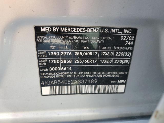 Photo 13 VIN: 4JGAB54E52A337189 - MERCEDES-BENZ ML 320 