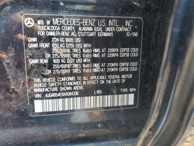 Photo 12 VIN: 4JGAB54E9XA084336 - MERCEDES-BENZ ML 320 