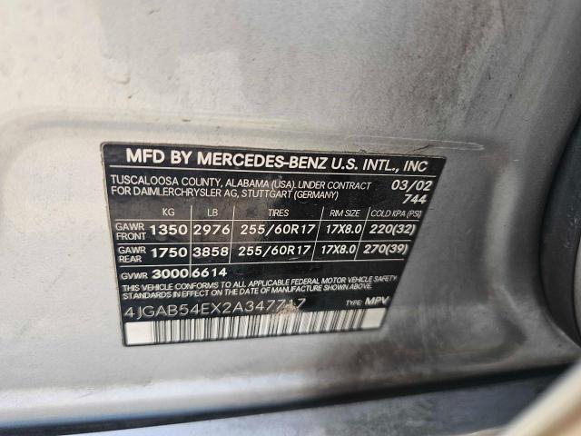 Photo 9 VIN: 4JGAB54EX2A347717 - MERCEDES-BENZ ML 320 