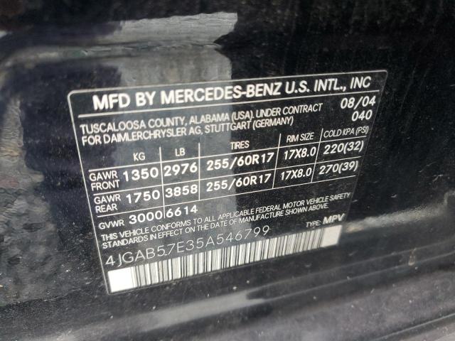 Photo 12 VIN: 4JGAB57E35A546799 - MERCEDES-BENZ M-CLASS 