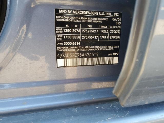 Photo 12 VIN: 4JGAB57E95A536519 - MERCEDES-BENZ ML 350 