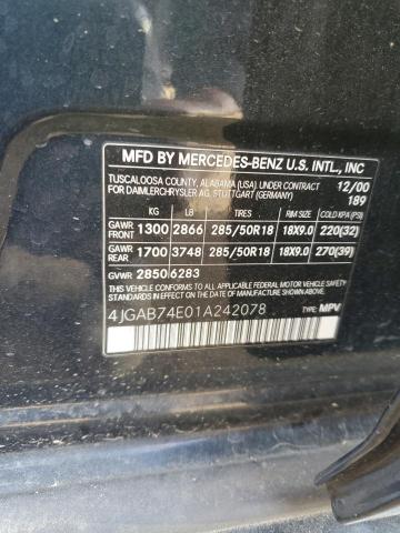 Photo 13 VIN: 4JGAB74E01A242078 - MERCEDES-BENZ ML 55 