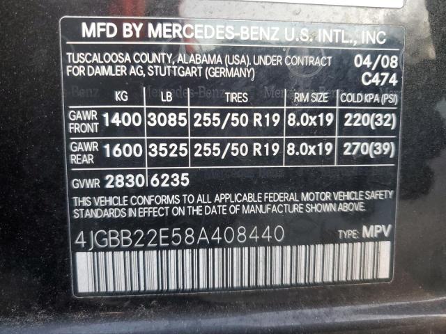 Photo 12 VIN: 4JGBB22E58A408440 - MERCEDES-BENZ ML 320 CDI 