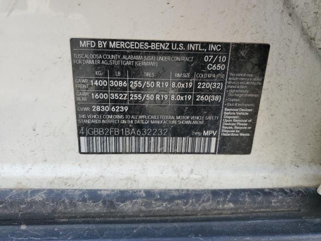 Photo 12 VIN: 4JGBB2FB1BA632232 - MERCEDES-BENZ ML 350 CDI 