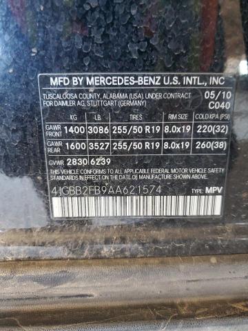 Photo 11 VIN: 4JGBB2FB9AA621574 - MERCEDES-BENZ M-CLASS 