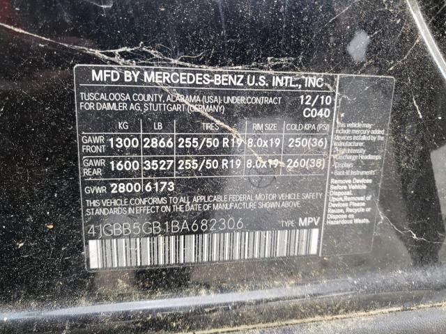 Photo 9 VIN: 4JGBB5GB1BA682306 - MERCEDES-BENZ ML 350 