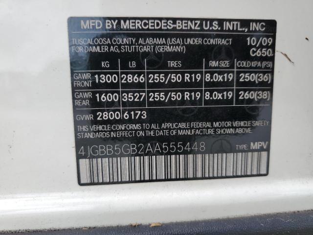 Photo 12 VIN: 4JGBB5GB2AA555448 - MERCEDES-BENZ ML 350 