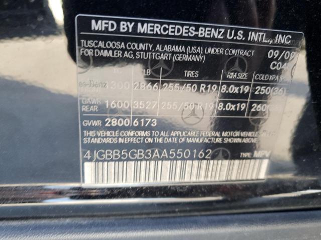 Photo 12 VIN: 4JGBB5GB3AA550162 - MERCEDES-BENZ M-CLASS 