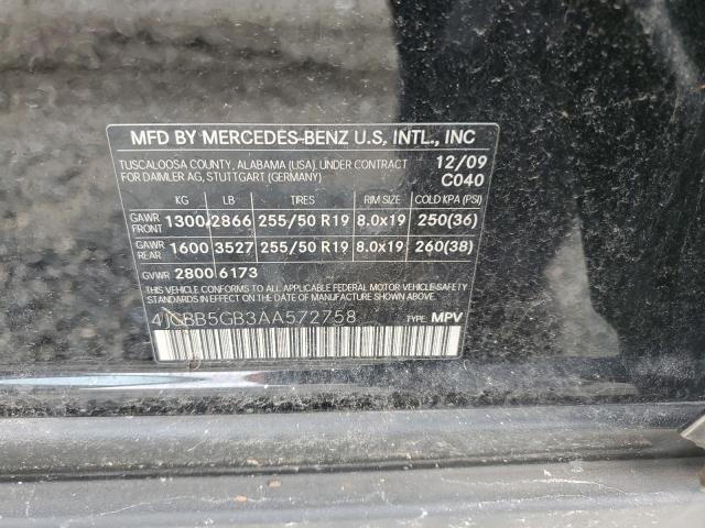 Photo 9 VIN: 4JGBB5GB3AA572758 - MERCEDES-BENZ ML 350 