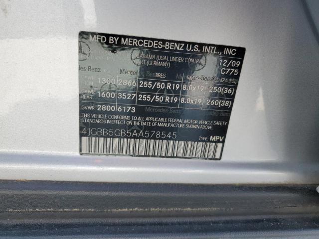 Photo 12 VIN: 4JGBB5GB5AA578545 - MERCEDES-BENZ ML 350 