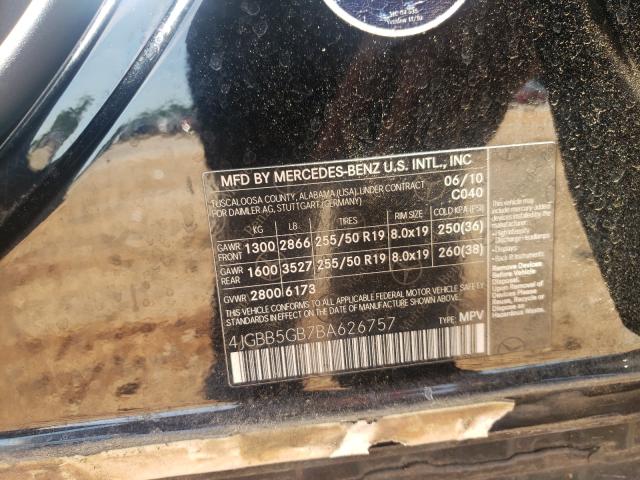 Photo 9 VIN: 4JGBB5GB7BA626757 - MERCEDES-BENZ ML 350 