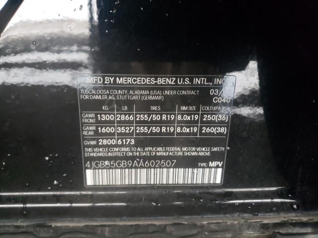 Photo 9 VIN: 4JGBB5GB9AA602507 - MERCEDES-BENZ ML 350 