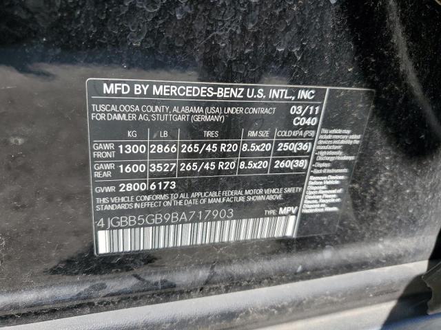 Photo 11 VIN: 4JGBB5GB9BA717903 - MERCEDES-BENZ M-CLASS 