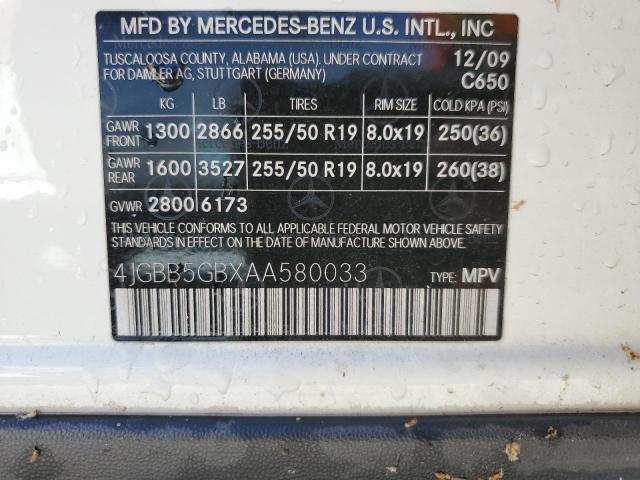 Photo 12 VIN: 4JGBB5GBXAA580033 - MERCEDES-BENZ ML 350 