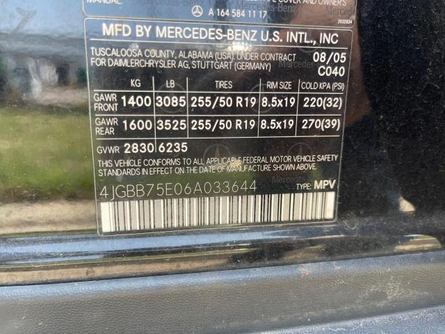 Photo 9 VIN: 4JGBB75E06A033644 - MERCEDES-BENZ ML 500 