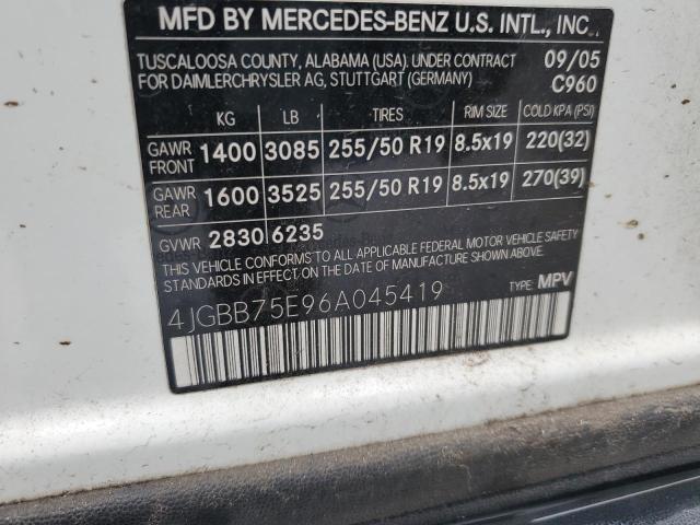 Photo 12 VIN: 4JGBB75E96A045419 - MERCEDES-BENZ M-CLASS 