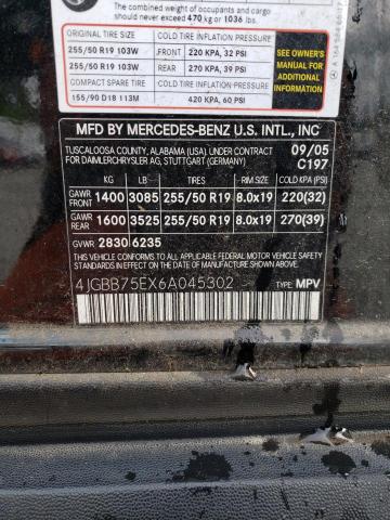 Photo 12 VIN: 4JGBB75EX6A045302 - MERCEDES-BENZ M-CLASS 