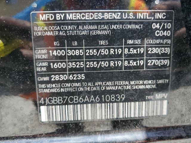 Photo 13 VIN: 4JGBB7CB6AA610839 - MERCEDES-BENZ ML 550 4MA 