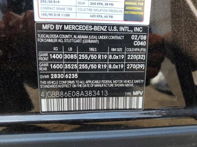 Photo 13 VIN: 4JGBB86E08A383413 - MERCEDES-BENZ M-CLASS 