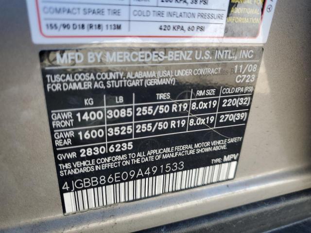 Photo 13 VIN: 4JGBB86E09A491533 - MERCEDES-BENZ ML 350 