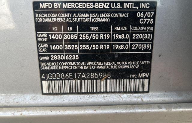 Photo 9 VIN: 4JGBB86E17A285988 - MERCEDES-BENZ M-CLASS 