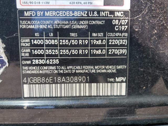 Photo 12 VIN: 4JGBB86E18A308901 - MERCEDES-BENZ ML 350 