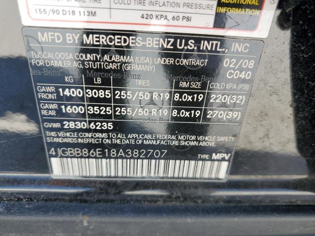 Photo 12 VIN: 4JGBB86E18A382707 - MERCEDES-BENZ M-CLASS 