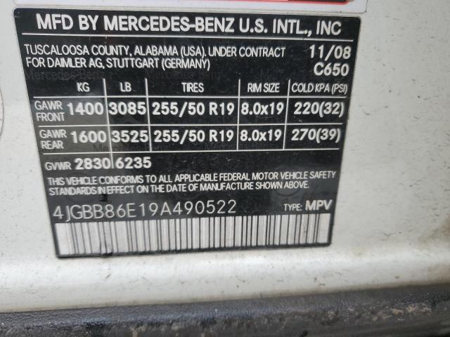 Photo 11 VIN: 4JGBB86E19A490522 - MERCEDES-BENZ M-CLASS 