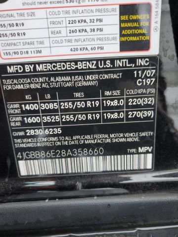 Photo 12 VIN: 4JGBB86E28A358660 - MERCEDES-BENZ ML 350 