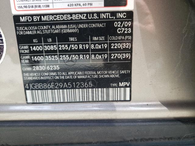 Photo 9 VIN: 4JGBB86E29A512365 - MERCEDES-BENZ ML 350 