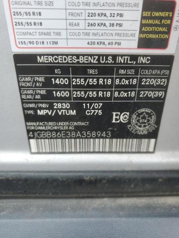 Photo 12 VIN: 4JGBB86E38A358943 - MERCEDES-BENZ ML 350 