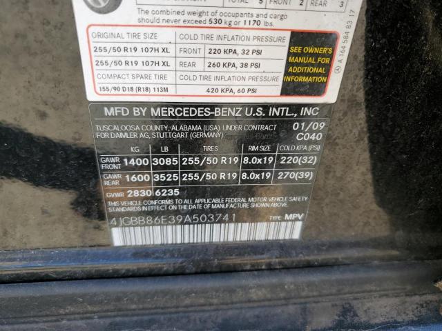 Photo 12 VIN: 4JGBB86E39A503741 - MERCEDES-BENZ ML 350 