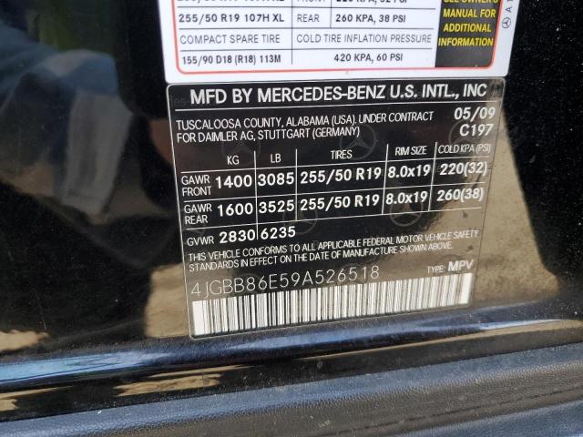 Photo 12 VIN: 4JGBB86E59A526518 - MERCEDES-BENZ M-CLASS 